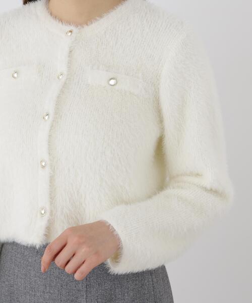 PROPORTION BODY DRESSING(プロポーションボディドレッシング)の「フェザーニットジャケット / 1216274100(カーディガン/ボレロ・レディース・ホワイト系その他/ピンク/ブラウン系その他/ライトグリーン・FREE)」の18枚目の写真