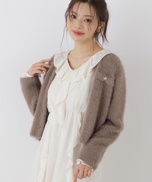 PROPORTION BODY DRESSING(プロポーションボディドレッシング)の「フェザーニットジャケット / 1216274100(カーディガン/ボレロ・レディース・ホワイト系その他/ピンク/ブラウン系その他/ライトグリーン・FREE)」の22枚目の写真