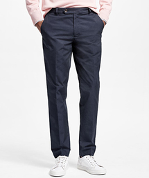 BROOKS BROTHERS | スーピマコットン ポプリン プレーンフロント カジュアルパンツ MILANO(スラックス)