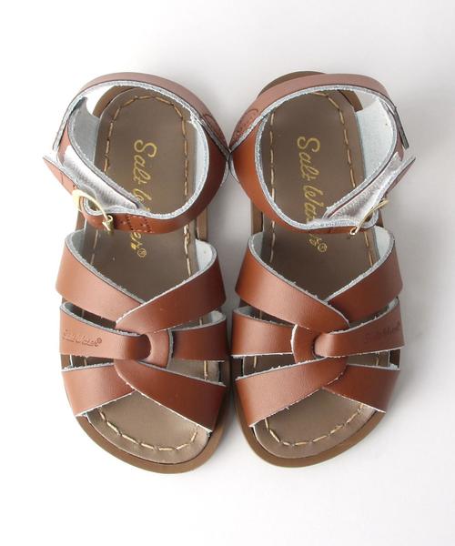green label relaxing（グリーンレーベルリラクシング）の「【SaltWater(ソルトウォーター)】サンダル/ブラウン（サンダル・キッズ・ブラウン・14.3cm/15.7cm/15.1cm）」の2枚目の写真