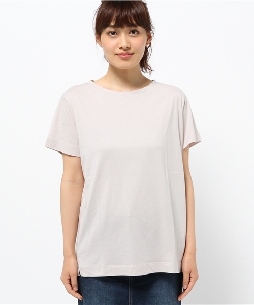 NANO universe（ナノユニバース）の「ベーシッククルーTee（Tシャツ/カットソー・レディース・ライトカーキ/ライトグレー/オフホワイト/クリーム/チャコール/ラベンダー・36/38）」の9枚目の写真