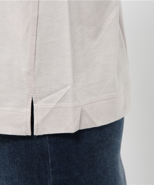 NANO universe（ナノユニバース）の「ベーシッククルーTee（Tシャツ/カットソー・レディース・ライトカーキ/ライトグレー/オフホワイト/クリーム/チャコール/ラベンダー・36/38）」の7枚目の写真