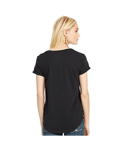 POLO RALPH LAUREN（ポロ ラルフ ローレン）の「コットン ジャージー Vネック Tシャツ（Tシャツ/カットソー・レディース・ブラック/ブルー系9/グレー/ホワイト・LARGE/SMALL/X-LARGE/X-SMALL/MEDIUM）」の20枚目の写真