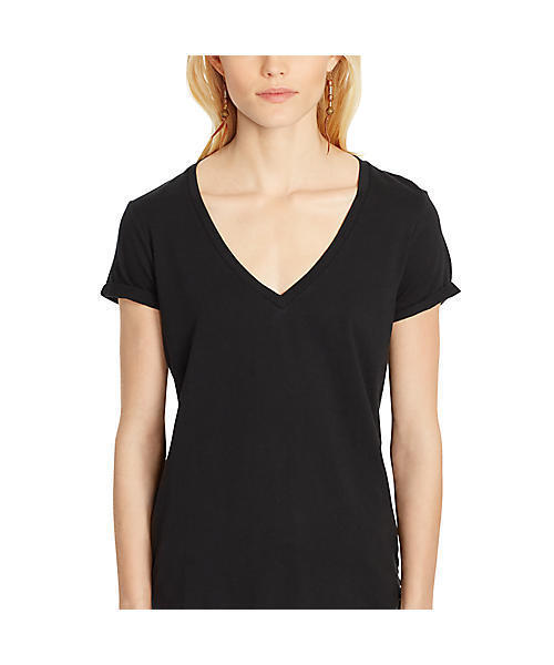 POLO RALPH LAUREN（ポロ ラルフ ローレン）の「コットン ジャージー Vネック Tシャツ（Tシャツ/カットソー・レディース・ブラック/ブルー系9/グレー/ホワイト・LARGE/SMALL/X-LARGE/X-SMALL/MEDIUM）」の21枚目の写真