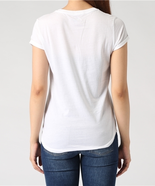 POLO RALPH LAUREN（ポロ ラルフ ローレン）の「コットン ジャージー Vネック Tシャツ（Tシャツ/カットソー・レディース・ブラック/ブルー系9/グレー/ホワイト・LARGE/SMALL/X-LARGE/X-SMALL/MEDIUM）」の16枚目の写真