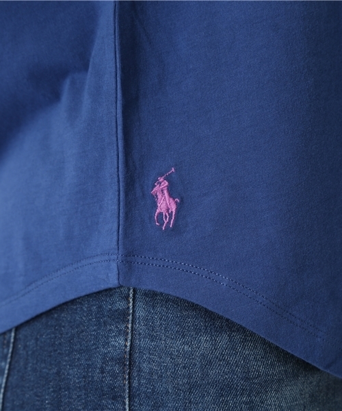 POLO RALPH LAUREN（ポロ ラルフ ローレン）の「コットン ジャージー Vネック Tシャツ（Tシャツ/カットソー・レディース・ブラック/ブルー系9/グレー/ホワイト・LARGE/SMALL/X-LARGE/X-SMALL/MEDIUM）」の11枚目の写真