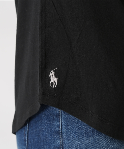 POLO RALPH LAUREN（ポロ ラルフ ローレン）の「コットン ジャージー Vネック Tシャツ（Tシャツ/カットソー・レディース・ブラック/ブルー系9/グレー/ホワイト・LARGE/SMALL/X-LARGE/X-SMALL/MEDIUM）」の12枚目の写真