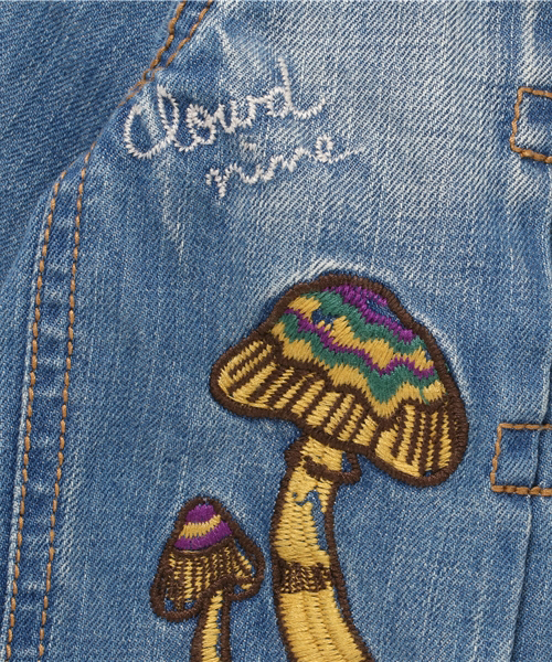 BOOFOOWOO（ブーフーウー）の「刺繍入Gジャン（デニムジャケット・キッズ・インディゴブルー・100/120/90/110/130）」の6枚目の写真