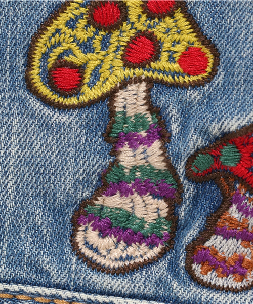 BOOFOOWOO（ブーフーウー）の「刺繍入Gジャン（デニムジャケット・キッズ・インディゴブルー・100/120/90/110/130）」の8枚目の写真