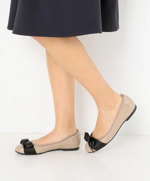 ODETTE E ODILE（オデットエオディール）の「O ラウンドリボン CT10●↑（バレエシューズ・レディース・ブラック/ダークグレー/モカ/ベージュ/グレー/ライトグレー/ピンク・24cm/24.5cm/25cm/22.5cm/25.5cm/23.5cm/22cm/23cm）」の9枚目の写真