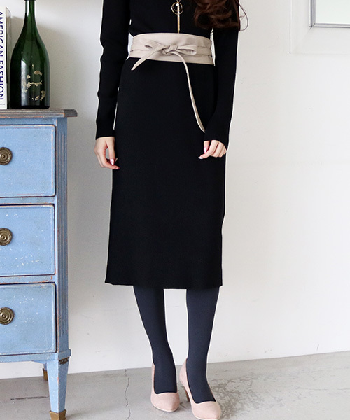 N.（N. Natural Beauty Basic）（エヌエヌナチュラルビューティーベーシック）の「コットンモダールセットアップスカート【セットアップ対応商品】（スカート・レディース・グレー/ベージュ/ブラック/ピンク/グリーン・MEDIUM）」の2枚目の写真