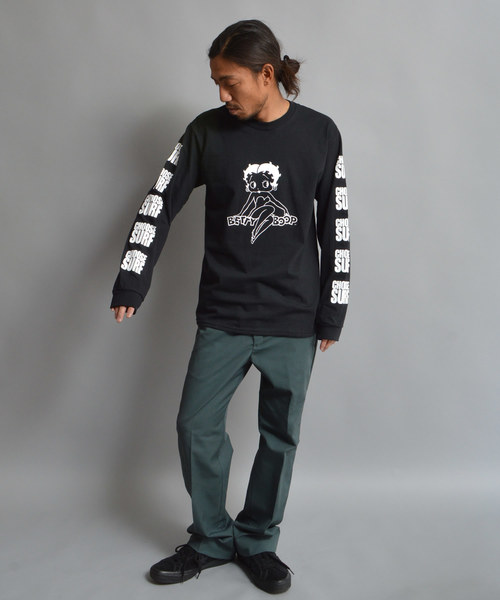 SURF/BRAND（サーフブランド）の「SURF/BRAND/サーフブランド CHOOSE BETTY L/S TEE（Tシャツ/カットソー・メンズ・ホワイト/ブラック・XL/S/M/L）」の5枚目の写真