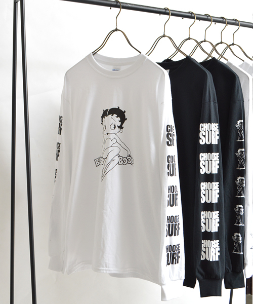 SURF/BRAND（サーフブランド）の「SURF/BRAND/サーフブランド CHOOSE BETTY L/S TEE（Tシャツ/カットソー・メンズ・ホワイト/ブラック・XL/S/M/L）」の10枚目の写真