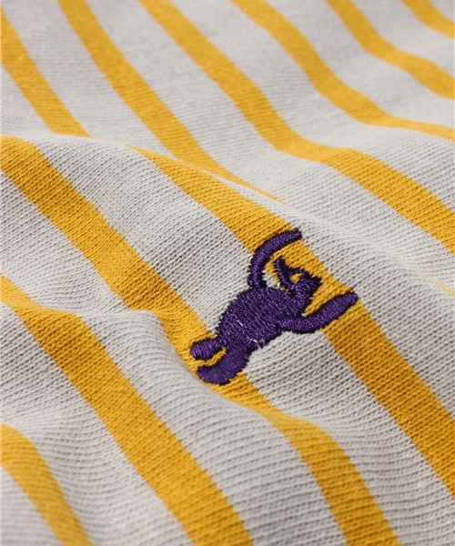 coen（コーエン）の「ボーダーボートネックカットソー ∞（Tシャツ/カットソー・メンズ・その他1/レッド/ダークグレー/マスタード・SMALL/MEDIUM/LARGE/X-LARGE）」の5枚目の写真