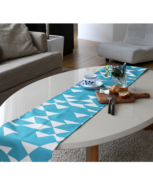 Jubilee（ジュビリー）の「リネン 綿麻 テーブルランナー（ランチョンマット/テーブルウェア・レディース・グレー/オレンジ/ブルー/グリーン/ホワイト/ミント/イエロー/グリーン×オレンジ/ライトブルー/レッド/イエロー×グレー/ブルーグリーン・FREE）」の5枚目の写真