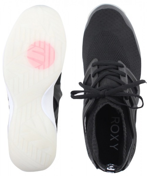 ROXY（ロキシー）の「JIFFY/ロキシー スニーカー ハイカット フィットネス ヨガ ジム ランニング（スニーカー・レディース・グレー/ブラック・23.5cm/23cm/24.5cm/24cm/25cm）」の3枚目の写真