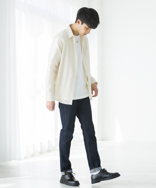 WEGO(ウィゴー)の「WEGO/フランスリネンシャツ(シャツ/ブラウス・メンズ・ブルー/ホワイト/ライトグレー/ネイビー/ベージュ/ブラック・LARGE/MEDIUM/SMALL)」の21枚目の写真