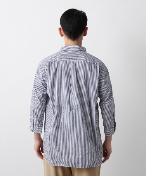 RAGEBLUE（レイジブルー）の「ストライプシャツ7分袖/794789（シャツ/ブラウス・メンズ・ネイビー/グレー/その他/ライトブルー/グリーン・LARGE/SMALL/MEDIUM）」の11枚目の写真
