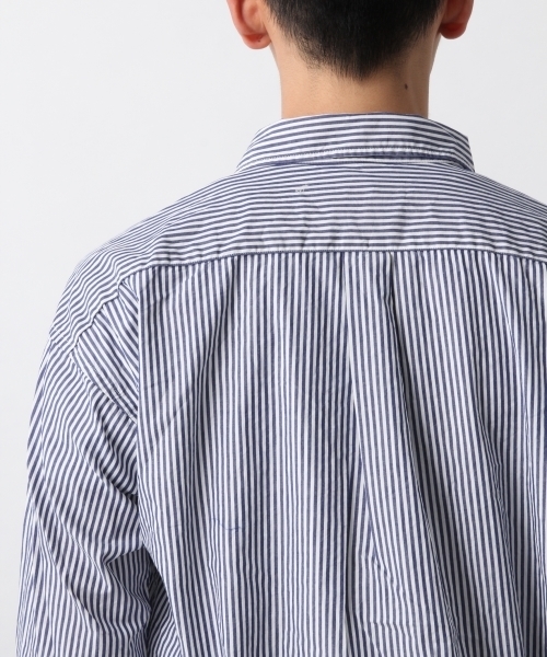 RAGEBLUE（レイジブルー）の「ストライプシャツ7分袖/794789（シャツ/ブラウス・メンズ・ネイビー/グレー/その他/ライトブルー/グリーン・LARGE/SMALL/MEDIUM）」の17枚目の写真