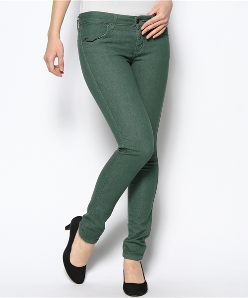 And A(アンドエー)の「POP COLOR JEGGINGS (LEE)(デニムパンツ・レディース・グリーン/イエロー/ピンク/ホワイト・36/38/40)」の3枚目の写真