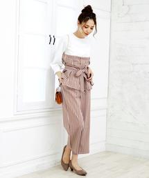 Doula Doula | ウエストリボンサロペット　セットアップ(サロペット/オーバーオール)