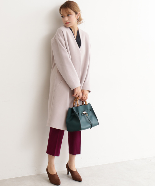 N. ナチュラルビューティーベーシック ステンカラー ビーバー メルトン コート N. ナチュラルビューティーベーシック ステンカラー ビーバー メルトン