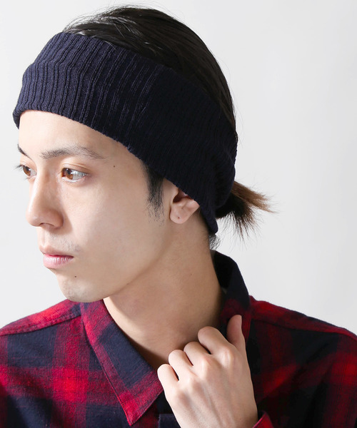 WEGO（ウィゴー）の「WEGO/リブヘアバンド（ヘアバンド・メンズ・ネイビー/ブラウン/ダークグリーン/ワイン/パープル/杢グレー/ブラック・FREE）」の6枚目の写真