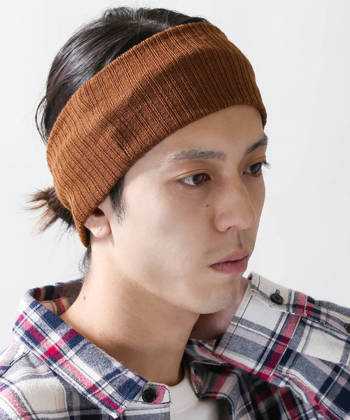 WEGO（ウィゴー）の「WEGO/リブヘアバンド（ヘアバンド・メンズ・ネイビー/ブラウン/ダークグリーン/ワイン/パープル/杢グレー/ブラック・FREE）」の4枚目の写真