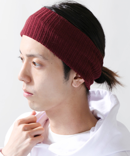 WEGO（ウィゴー）の「WEGO/リブヘアバンド（ヘアバンド・メンズ・ネイビー/ブラウン/ダークグリーン/ワイン/パープル/杢グレー/ブラック・FREE）」の7枚目の写真