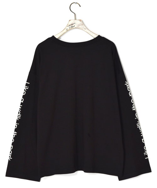 w closet（ダブルクローゼット）の「袖ロゴプリントTee_（Tシャツ/カットソー・レディース・オフホワイト/パープル/ブラック・FREE）」の11枚目の写真