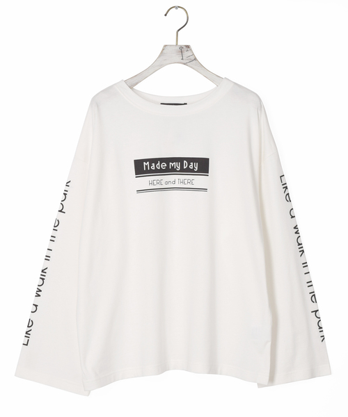 w closet（ダブルクローゼット）の「袖ロゴプリントTee_（Tシャツ/カットソー・レディース・オフホワイト/パープル/ブラック・FREE）」の17枚目の写真