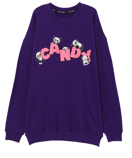 Candy Stripper（キャンディストリッパー）の「PLAY AROUND PEPE SWEAT ワンピース（ワンピース・レディース・ブラック/カーキ/パープル/ボルドー・2）」の3枚目の写真