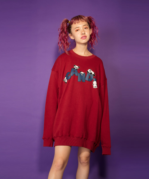 Candy Stripper（キャンディストリッパー）の「PLAY AROUND PEPE SWEAT ワンピース（ワンピース・レディース・ブラック/カーキ/パープル/ボルドー・2）」の4枚目の写真