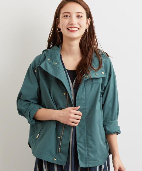green lebel relaxing ショートフードブルゾン　36 green label relaxing（グリーンレーベルリラクシング）の「撥水