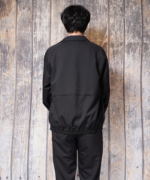 セール】ビッグシルエットバイカラーデザインジップアップジャケット