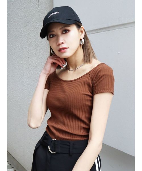 ワイドリブショートTシャツ ワイドリブショートTシャツ