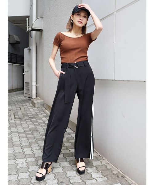 ワイドリブショートTシャツ ワイドリブショートTシャツ