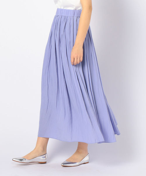 NOLLEY’S（ノーリーズ）の「[新色追加]割繊ギャザーロングスカート（スカート・レディース・ベージュ/カーキ/ライトパープル/チャコールグレー・38/36）」の4枚目の写真
