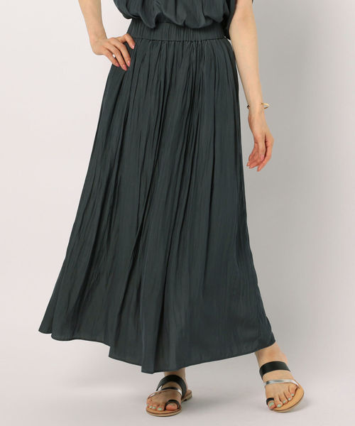 NOLLEY’S（ノーリーズ）の「[新色追加]割繊ギャザーロングスカート（スカート・レディース・ベージュ/カーキ/ライトパープル/チャコールグレー・38/36）」の22枚目の写真