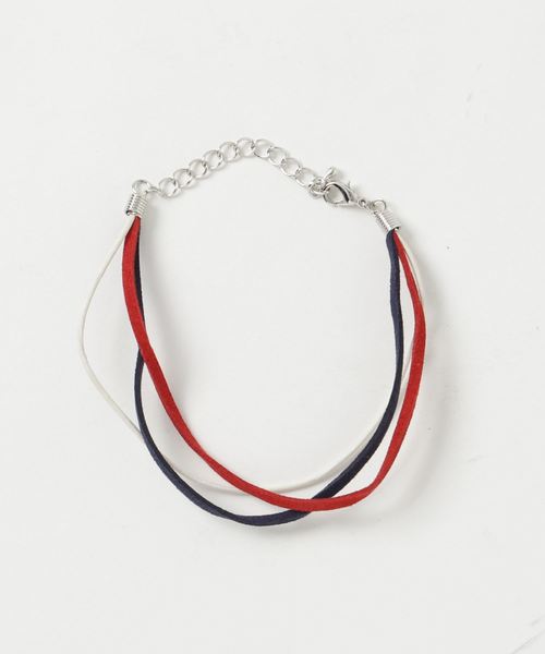 TopIsm（トップイズム）の「スウェード3連アンクレット（アンクレット・メンズ・ブラック/ネイビー/レッド/オレンジ・F）」の3枚目の写真