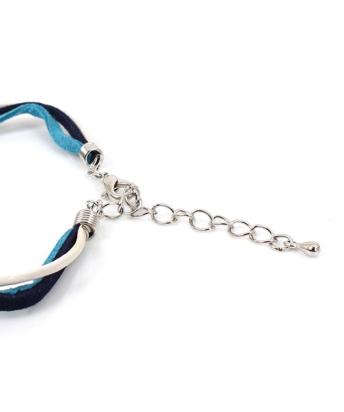 TopIsm（トップイズム）の「スウェード3連アンクレット（アンクレット・メンズ・ブラック/ネイビー/レッド/オレンジ・F）」の7枚目の写真