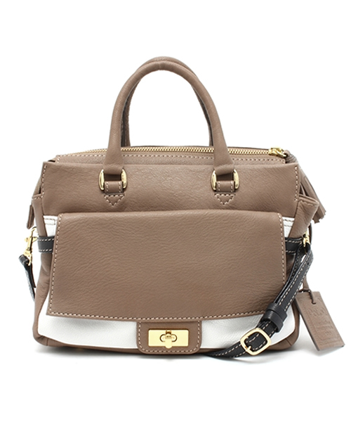 LOUNGEDRESS（ラウンジドレス）の「PotioRフラップポケット（トートバッグ・レディース・ブラック/ベージュ・ﾌﾘ-）」の15枚目の写真