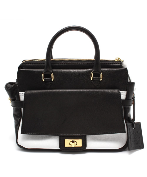 LOUNGEDRESS（ラウンジドレス）の「PotioRフラップポケット（トートバッグ・レディース・ブラック/ベージュ・ﾌﾘ-）」の2枚目の写真