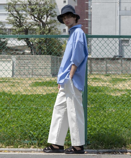 MAISON SPECIAL（メゾンスペシャル）の「GIZAダブルクロスベイカーワイドパンツ 【MAISON SPECIAL/メゾンスペシャル】（その他パンツ・メンズ・オフホワイト/モスグリーン・44/46/48）」の16枚目の写真