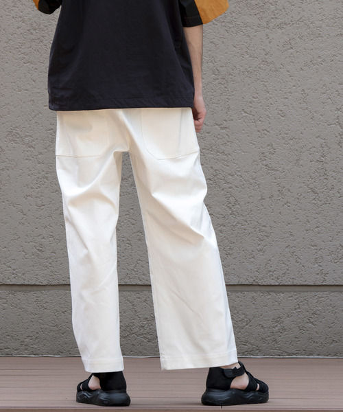 MAISON SPECIAL（メゾンスペシャル）の「GIZAダブルクロスベイカーワイドパンツ 【MAISON SPECIAL/メゾンスペシャル】（その他パンツ・メンズ・オフホワイト/モスグリーン・44/46/48）」の11枚目の写真