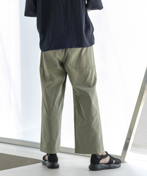 MAISON SPECIAL（メゾンスペシャル）の「GIZAダブルクロスベイカーワイドパンツ 【MAISON SPECIAL/メゾンスペシャル】（その他パンツ・メンズ・オフホワイト/モスグリーン・44/46/48）」の8枚目の写真