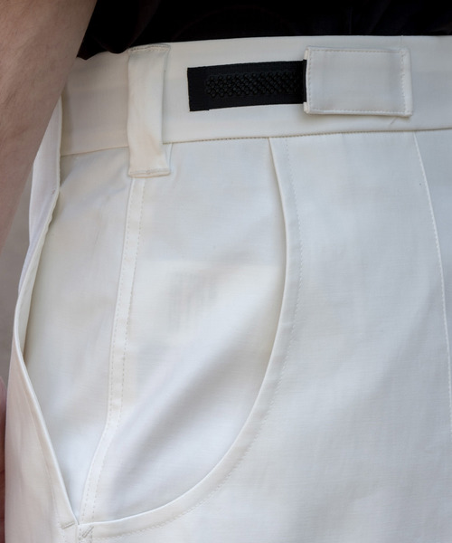 MAISON SPECIAL（メゾンスペシャル）の「GIZAダブルクロスベイカーワイドパンツ 【MAISON SPECIAL/メゾンスペシャル】（その他パンツ・メンズ・オフホワイト/モスグリーン・44/46/48）」の5枚目の写真