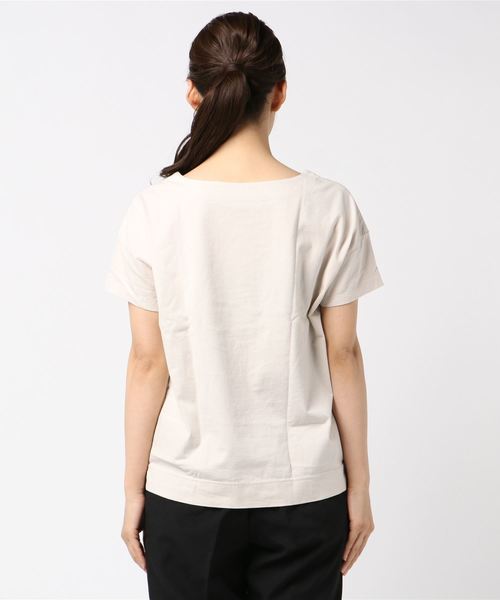 quadro（クオドロ）の「マハバーラ度詰天竺プリントクルーT（Tシャツ/カットソー・レディース・ホワイト/ダークブラウン/グレー/アイボリー/ホワイト系その他・FREE）」の6枚目の写真