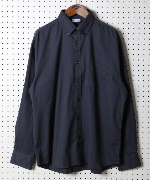 OUTDOOR PRODUCTS APPAREL（アウトドアプロダクツアパレル）の「ツイルコットン オーバーサイズシルエット ボタンダウン長袖シャツ ドロップショルダー ビッグシルエット（シャツ/ブラウス・メンズ・ネイビー/スミクロ/ワイン/カーキ/ベージュ/ライトベージュ/レンガ/ホワイト・LARGE/X-LARGE/SMALL/MEDIUM）」の3枚目の写真