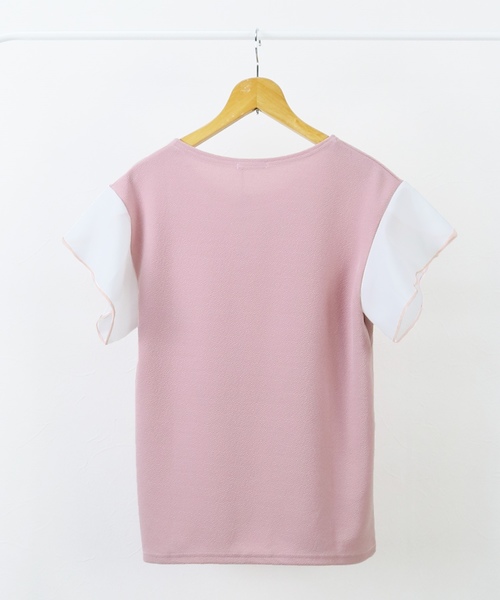 reca(レカ)の「袖フレアカットソー(Tシャツ/カットソー・レディース・ホワイト/ブラック/ネイビー/ピンク・FREE)」の14枚目の写真